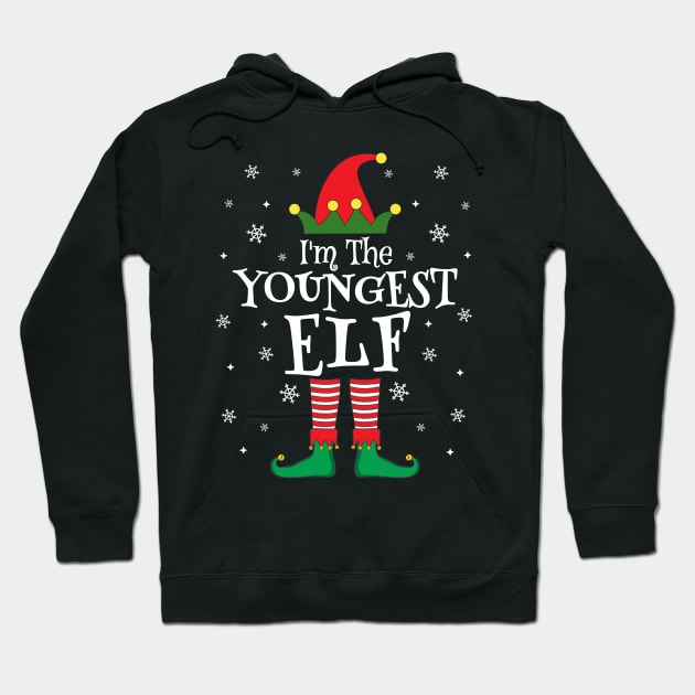 I'm The Youngest Elf Matching Family Christmas Pajama Shirt Hoodie by TheMjProduction